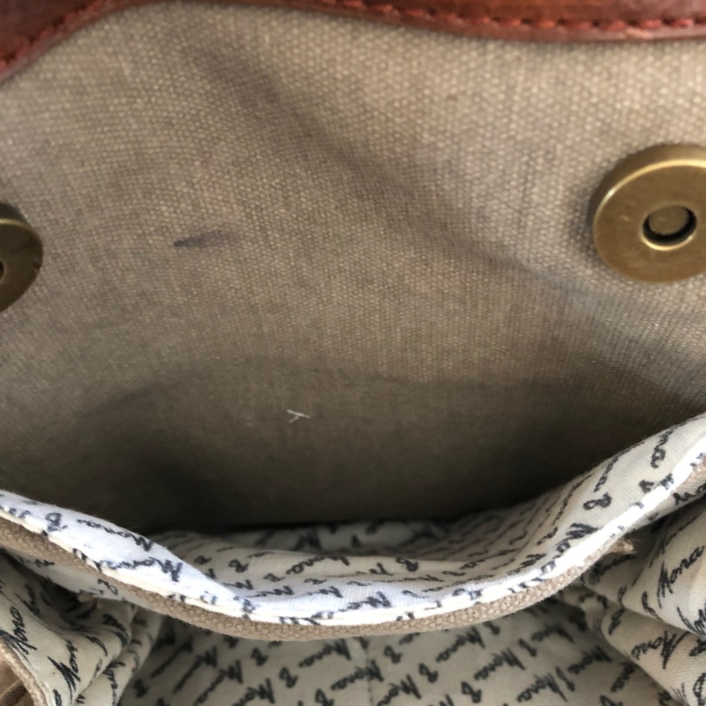 Mona B canvas and vegan leather crossbody purse with built in wallet - Picture 6 of 12